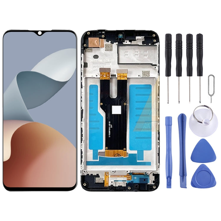 LCD Screen Digitizer Full Assembly with Frame, For ZTE Blade A73 4G 7060, For ZTE Blade A72 5G 7540N, For ZTE Blade V40 Vita 8045, For ZTE Blade A72 4G A7040, For ZTE Blade A52 4G