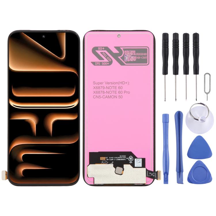 OEM LCD Screen with Digitizer Full Assembly, For Infinix GT 50 Pro X6891, For Infinix Note Edge X6887, For Infinix Note 60 Pro X6878, For Infinix Note 60 X6879, For Infinix GT 30 5G X6876, For Infinix Hot 60 5G X6726, For Infinix Hot 60 Pro 4G X6885   ...