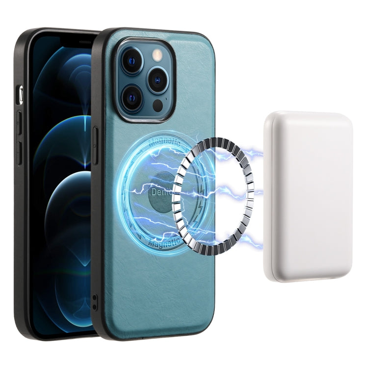 Denior Cowhide Texture Leather MagSafe Phone Case, For iPhone 13 Pro Max, For iPhone 13 Pro, For iPhone 12/12 Pro, For iPhone 12 Pro Max