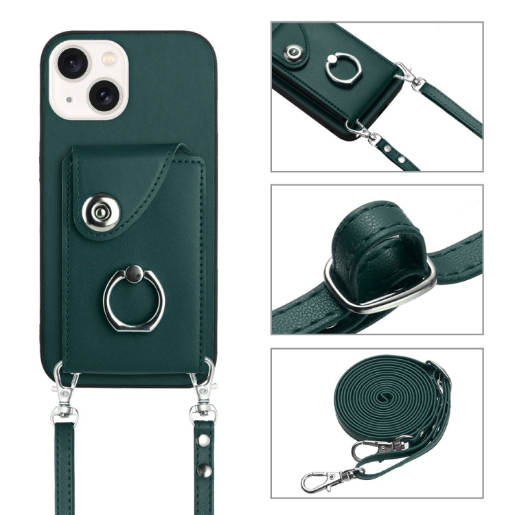 Organ Card Bag Ring Holder Phone Case with Long Lanyard, For iPhone 15, For iPhone 14 Plus, For iPhone 14, For iPhone 14 Pro