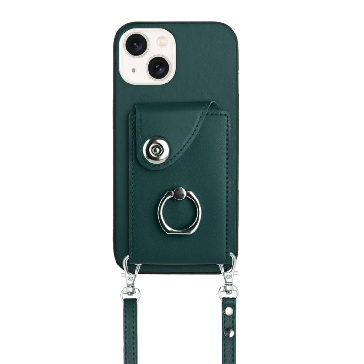 Organ Card Bag Ring Holder Phone Case with Long Lanyard, For iPhone 13, For iPhone 13 mini, For iPhone 12, For iPhone 12 Pro Max