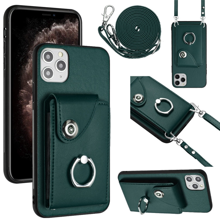 Organ Card Bag Ring Holder Phone Case with Long Lanyard, For iPhone 11 Pro, For iPhone X / XS, For iPhone XR, For iPhone XS Max