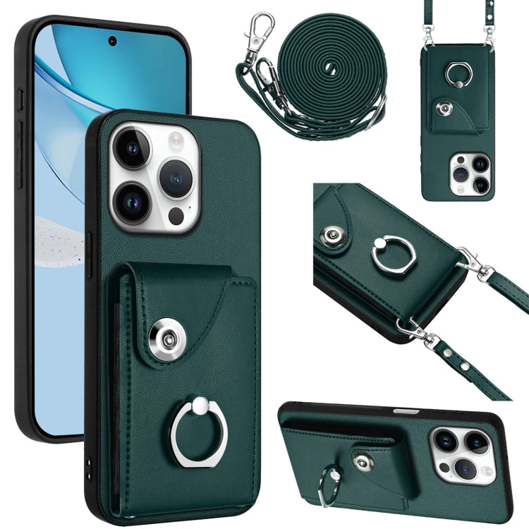 Organ Card Bag Ring Holder Phone Case with Long Lanyard, For iPhone Air, For iPhone 16 Pro Max, For iPhone 16 Pro, For iPhone 16 Plus