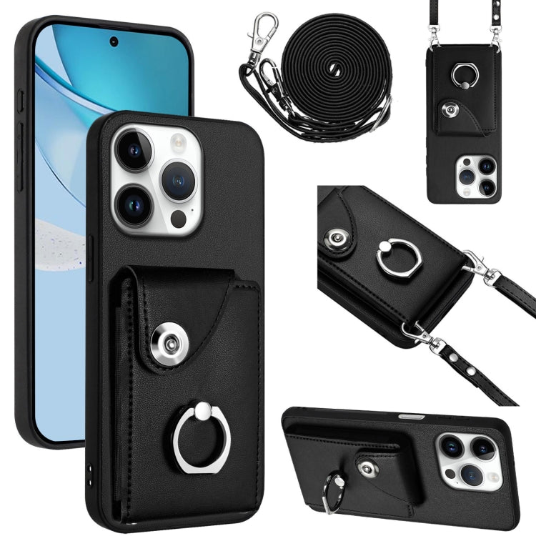 Organ Card Bag Ring Holder Phone Case with Long Lanyard, For iPhone Air, For iPhone 16 Pro Max, For iPhone 16 Pro, For iPhone 16 Plus