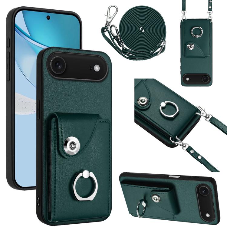 Organ Card Bag Ring Holder Phone Case with Long Lanyard, For iPhone Air, For iPhone 16 Pro Max, For iPhone 16 Pro, For iPhone 16 Plus