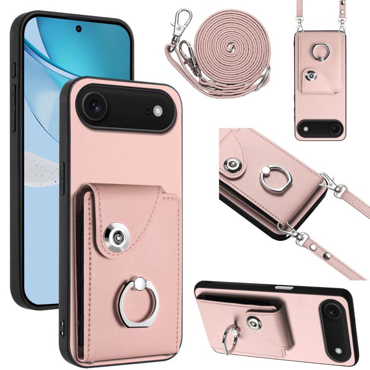 Organ Card Bag Ring Holder Phone Case with Long Lanyard, For iPhone Air, For iPhone 16 Pro Max, For iPhone 16 Pro, For iPhone 16 Plus