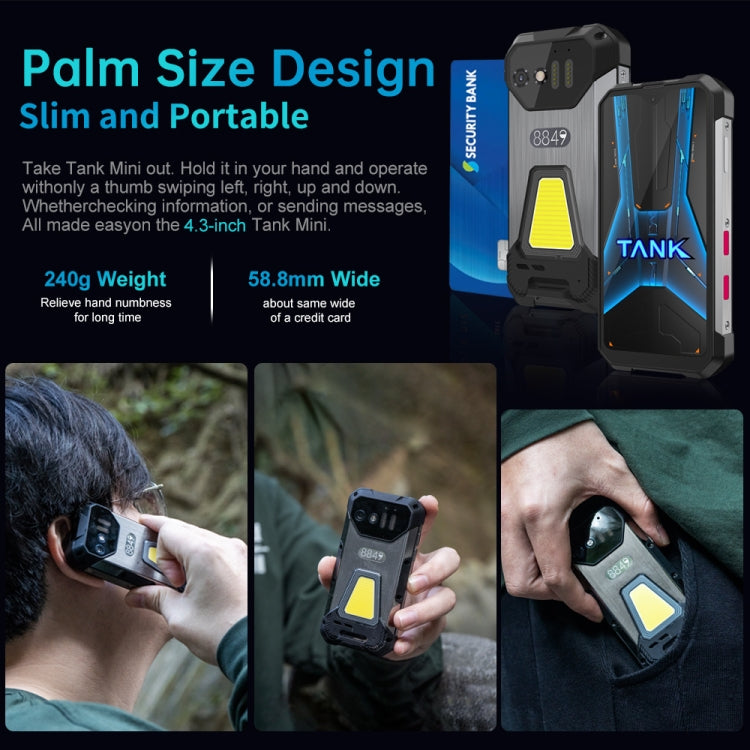 Tank Mini 1 Rugged 4.3" Android 13 Smartphone 8GB+256GB