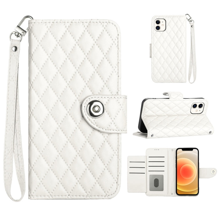 Rhombic Texture Flip Leather Phone Case with Lanyard, For iPhone 11, For iPhone 11 Pro, For iPhone XS / X, For iPhone XR