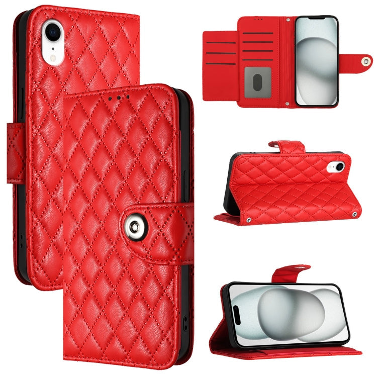 Rhombic Texture Flip Leather Phone Case with Lanyard, For iPhone 11, For iPhone 11 Pro, For iPhone XS / X, For iPhone XR