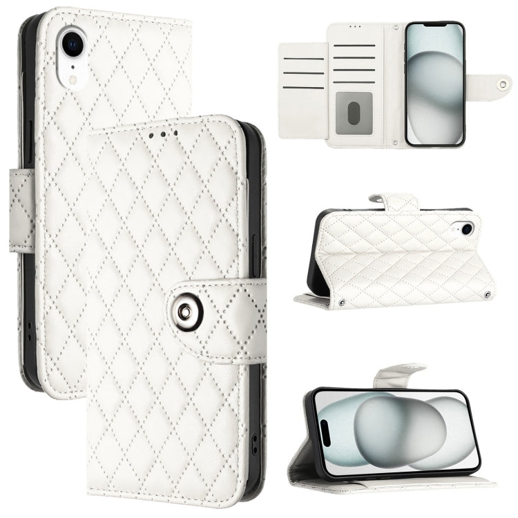 Rhombic Texture Flip Leather Phone Case with Lanyard, For iPhone 11, For iPhone 11 Pro, For iPhone XS / X, For iPhone XR