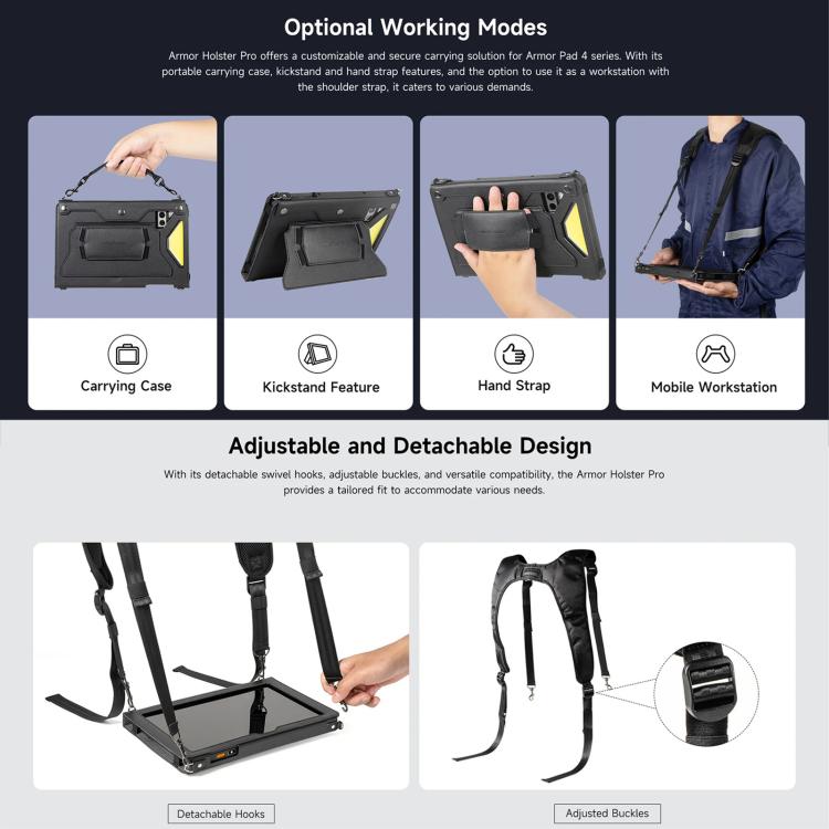 Ulefone 4 in 1 Multi-purpose Tablet Carry Case, For Ulefone Armor Pad 4 Series, For Ulefone Armor Pad 3 Pro, For Ulefone Armor Pad 2