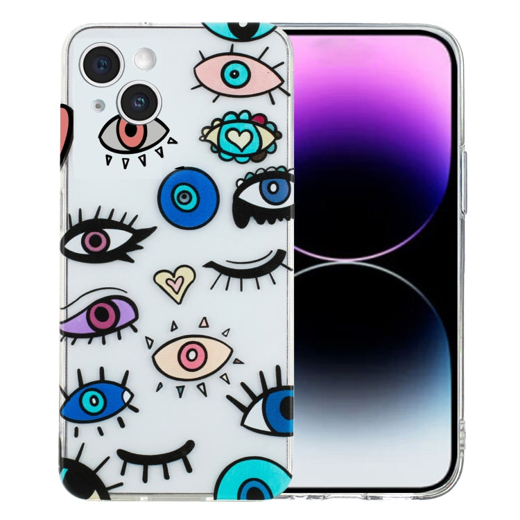 Colorful Painting Pattern TPU Phone Case, For iPhone 15 Plus, For iPhone 15, For iPhone 14 Plus