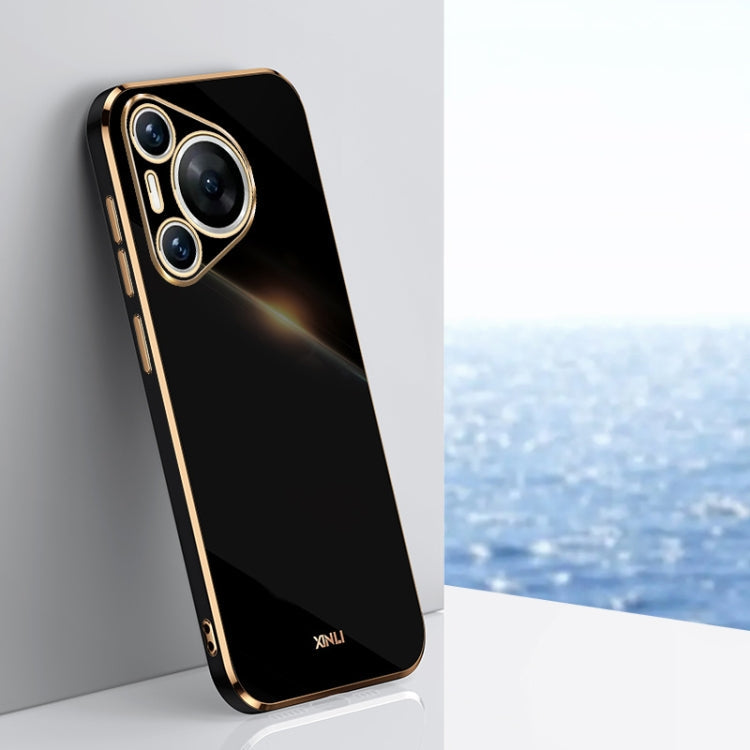 XINLI Straight 6D Plating Gold Edge TPU Phone Case, For Huawei Pura 70
