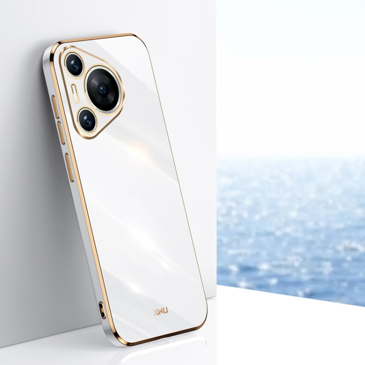 XINLI Straight 6D Plating Gold Edge TPU Phone Case, For Huawei Pura 70 Ultra, For Huawei Nova 12 SE, For Huawei Pura 70 Pro / Pura 70 Pro+