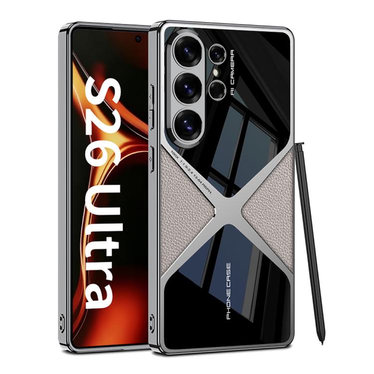 GKK Leather Electroplating Supersonic Speed Shockproof Phone Case, For Samsung Galaxy S26 Ultra 5G, For Samsung Galaxy S25 Ultra 5G, For Samsung Galaxy S24 Ultra, For Samsung Galaxy S23 Ultra