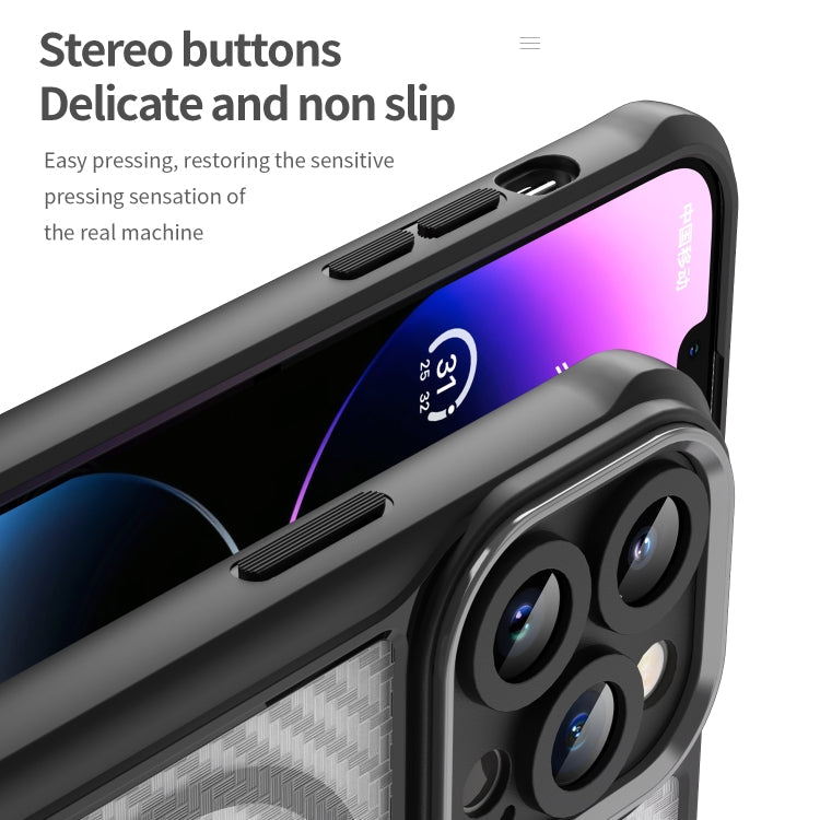 Carbon Fiber Texture MagSafe Translucent Phone Case, For iPhone 15, For iPhone 14 / 13, For iPhone 14 Pro, For iPhone 14 Pro Max, For iPhone 13 Pro Max, For iPhone 13 Pro