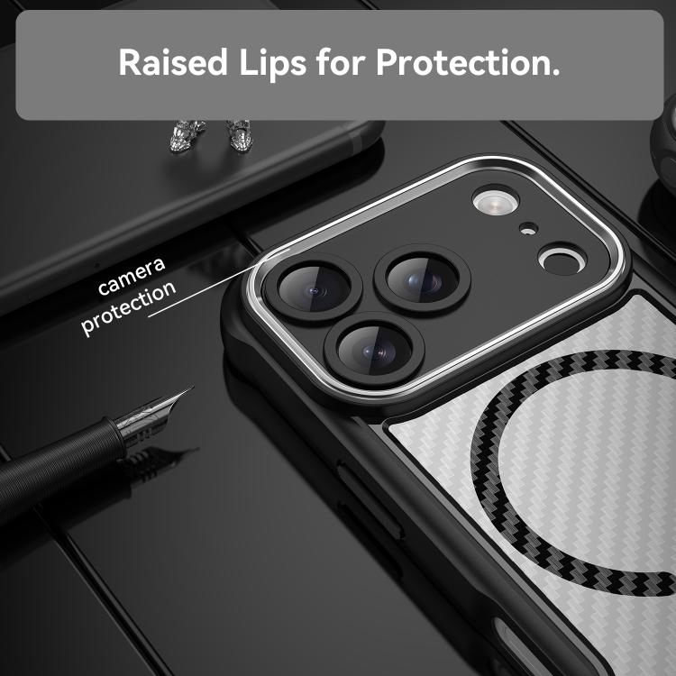 Carbon Fiber Texture MagSafe Translucent Phone Case, For iPhone 17e / 16e, For iPhone 17 Pro Max, For iPhone 17 Pro, For iPhone 17, For  iPhone Air, For iPhone 16 Pro Max