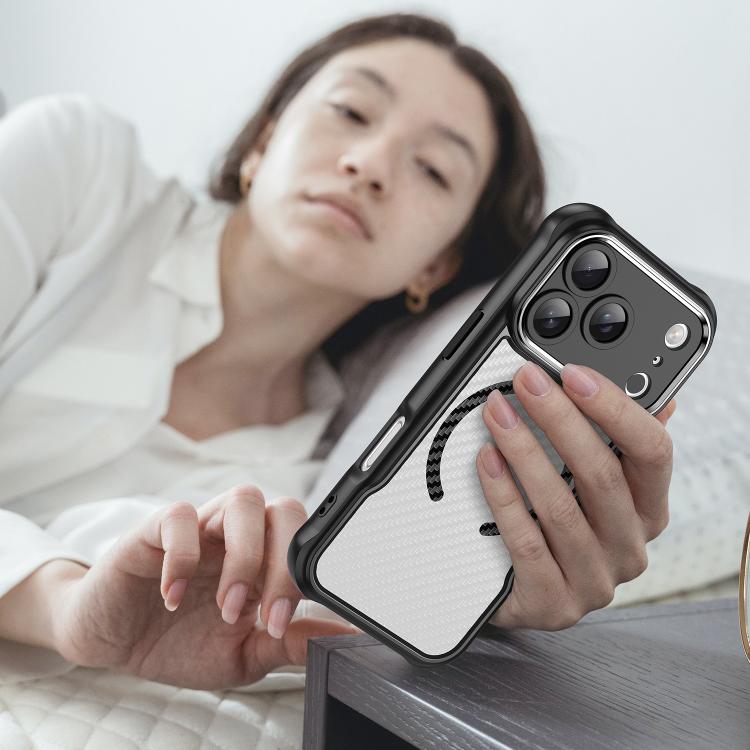 Carbon Fiber Texture MagSafe Translucent Phone Case, For iPhone 17e / 16e, For iPhone 17 Pro Max, For iPhone 17 Pro, For iPhone 17, For  iPhone Air, For iPhone 16 Pro Max