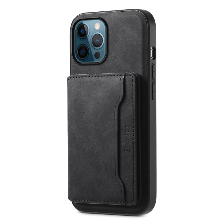 Denior D13 Retro Texture Leather MagSafe Card Bag Phone Case, For iPhone 13 Pro Max, For iPhone 13 Pro, For iPhone 12, For iPhone 12 Pro Max, For iPhone 12 Pro
