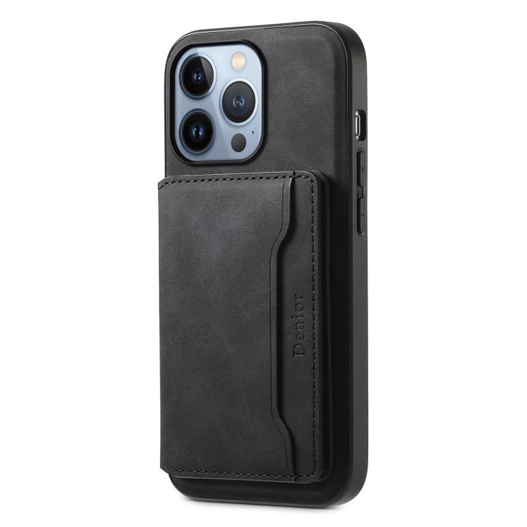 Denior D13 Retro Texture Leather MagSafe Card Bag Phone Case, For iPhone 13 Pro Max, For iPhone 13 Pro, For iPhone 12, For iPhone 12 Pro Max, For iPhone 12 Pro