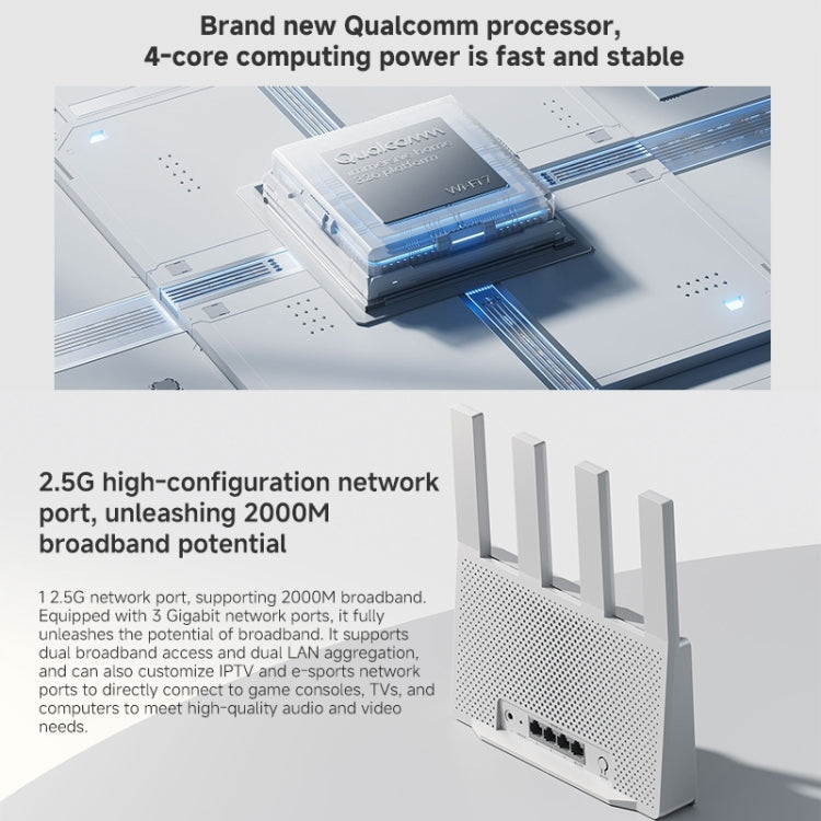 Xiaomi Router BE3600 WiFi7 2.5G Port Dual Band, US Plug, BE3600