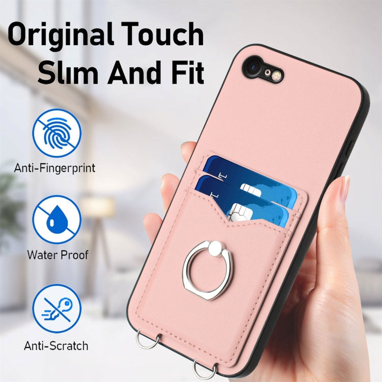 R20 Ring Card Holder Phone Case, For iPhone SE 2022 / SE 2020 / 8, For iPhone 13 Pro Max, For iPhone 13 Pro, For iPhone 13