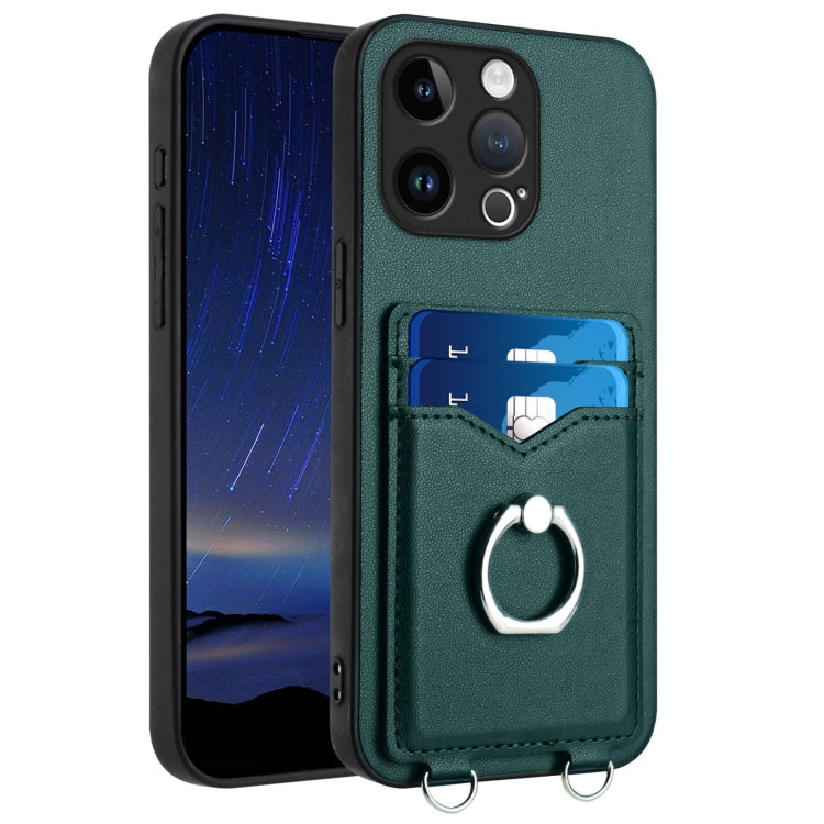 R20 Ring Card Holder Phone Case, For iPhone SE 2022 / SE 2020 / 8, For iPhone 13 Pro Max, For iPhone 13 Pro, For iPhone 13