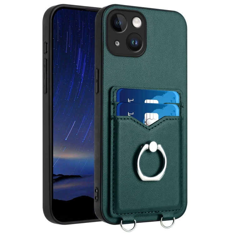 R20 Ring Card Holder Phone Case, For iPhone SE 2022 / SE 2020 / 8, For iPhone 13 Pro Max, For iPhone 13 Pro, For iPhone 13