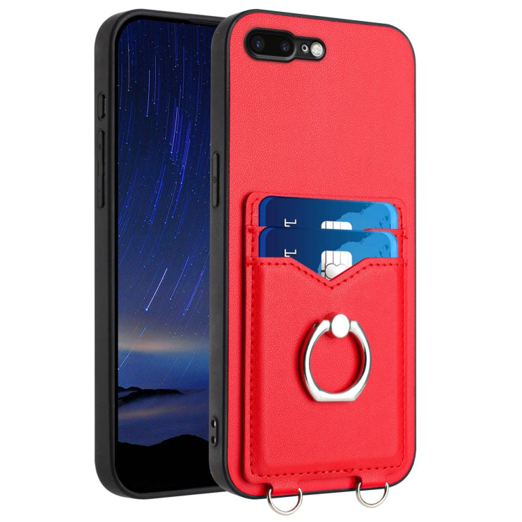 R20 Ring Card Holder Phone Case, For iPhone XS / X, For iPhone XR, For iPhone XS Max, For iPhone 8 Plus / 7 Plus