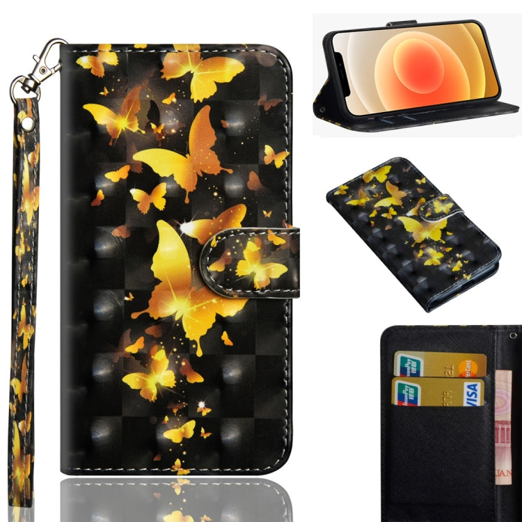 3D Painting Pattern Horizontal Flip TPU + PU Leather Case with Holder & Card Slots & Wallet, For iPhone 12 mini, For iPhone 12 / 12 Pro