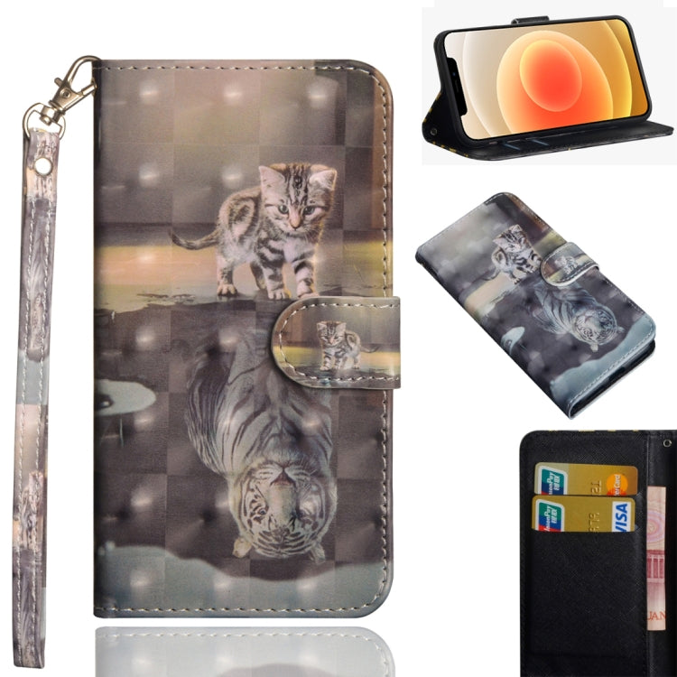 3D Painting Pattern Horizontal Flip TPU + PU Leather Case with Holder & Card Slots & Wallet, For iPhone 12 mini, For iPhone 12 / 12 Pro