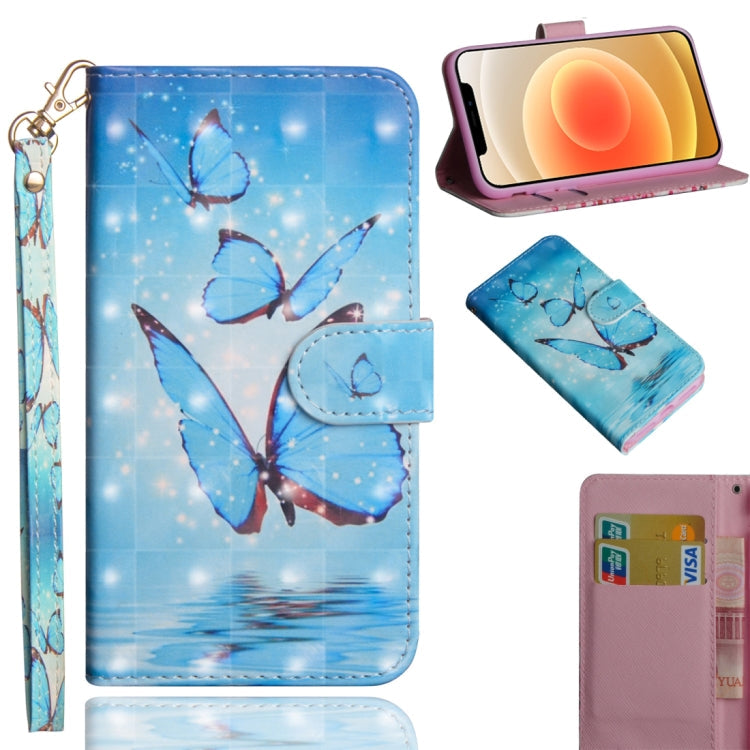 3D Painting Pattern Horizontal Flip TPU + PU Leather Case with Holder & Card Slots & Wallet, For iPhone 12 mini, For iPhone 12 / 12 Pro
