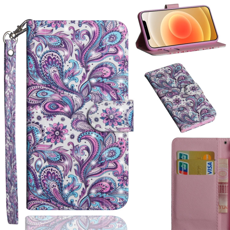 3D Painting Pattern Horizontal Flip TPU + PU Leather Case with Holder & Card Slots & Wallet, For iPhone 12 mini, For iPhone 12 / 12 Pro