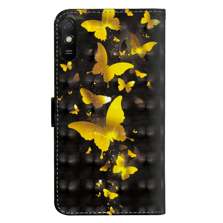 3D Painting Pattern Horizontal Flip TPU + PU Leather Case with Holder & Card Slots & Wallet, For Xiaomi Redmi 9A, For Xiaomi Redmi 9C