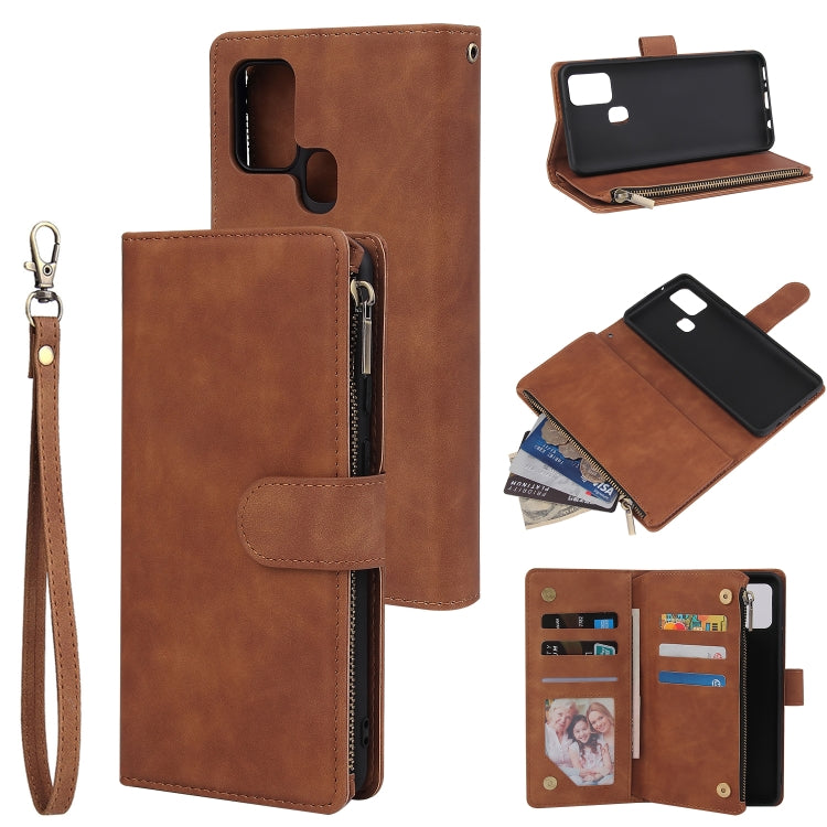 Multifunctional Retro Frosted Horizontal Flip Leather Case with Card Slot & Holder & Zipper Wallet & Photo Frame & Lanyard, For Samsung Galaxy A21s, For Samsung Galaxy Note20 Ultra, For Samsung Galaxy Note20