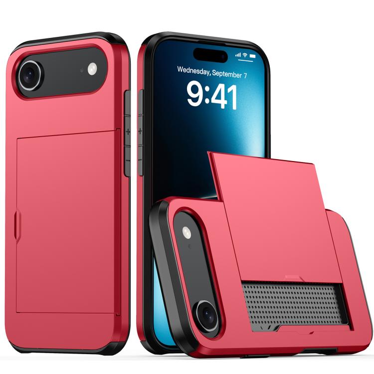 Shockproof Armor Phone Case with Card Slot, For iPhone Air, For iPhone 16 Pro Max