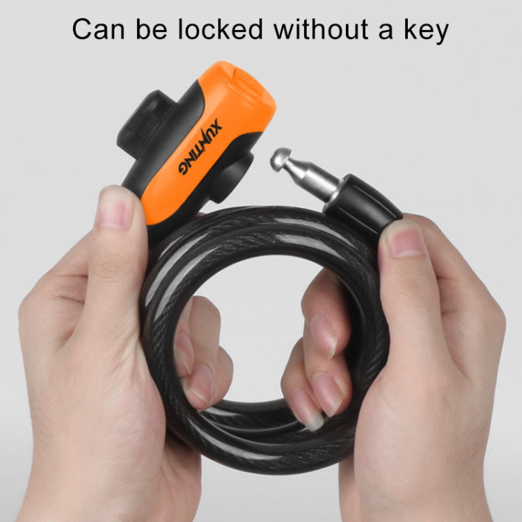 Bicycle Portable Anti-theft Lock Steel Cable Lock with Lock Frame, B Style 120cm Black