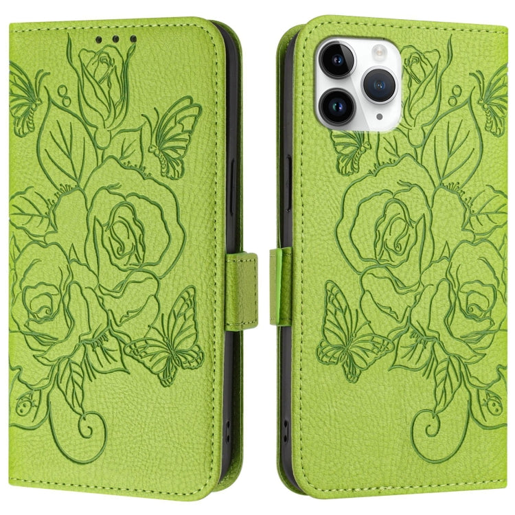 Embossed Rose RFID Anti-theft Leather Phone Case, For iPhone 11 Pro Max, For iPhone 11, For iPhone 11 Pro, For iPhone XS / X
