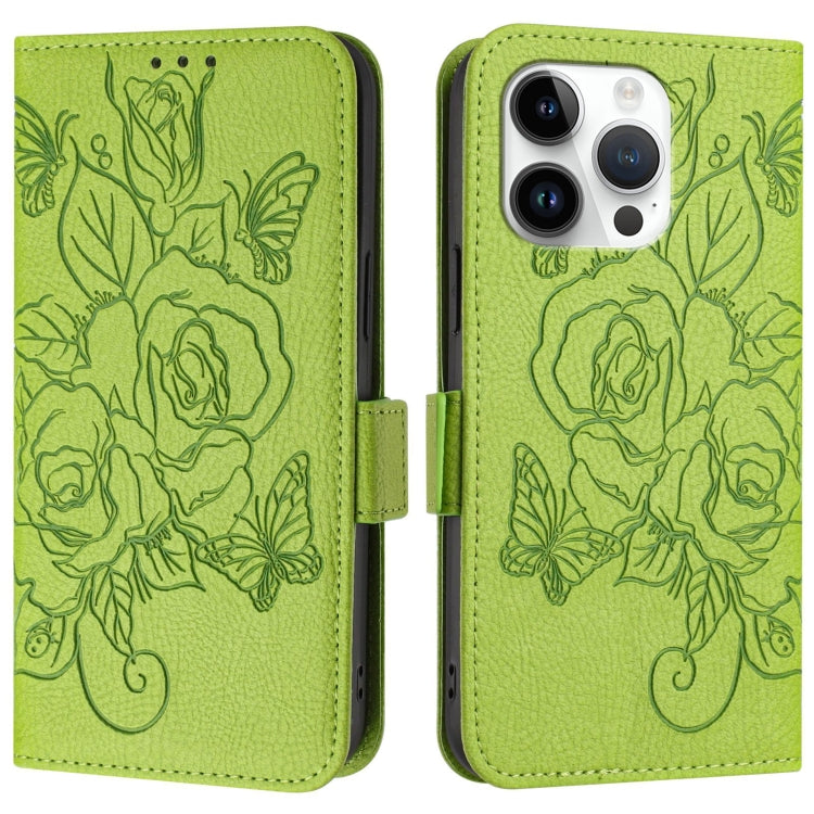 Embossed Rose RFID Anti-theft Leather Phone Case, For iPhone 14 Pro Max, For iPhone SE 2022 / SE 2020 / 8 / 7, For iPhone 13 Pro Max, For iPhone 13 Pro