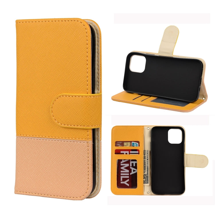 Splicing Color Horizontal Flip Leather Case with Holder & Photo Frame & Card Slots & Wallet, For iPhone 12 mini, For iPhone 12 / 12 Pro