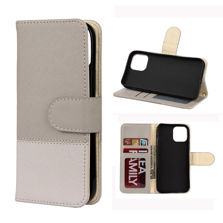 Splicing Color Horizontal Flip Leather Case with Holder & Photo Frame & Card Slots & Wallet, For iPhone 12 mini, For iPhone 12 / 12 Pro