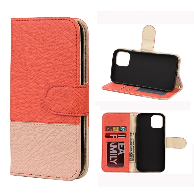 Splicing Color Horizontal Flip Leather Case with Holder & Photo Frame & Card Slots & Wallet, For iPhone 12 mini, For iPhone 12 / 12 Pro