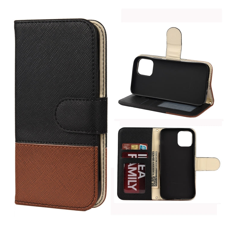 Splicing Color Horizontal Flip Leather Case with Holder & Photo Frame & Card Slots & Wallet, For iPhone 12 mini, For iPhone 12 / 12 Pro
