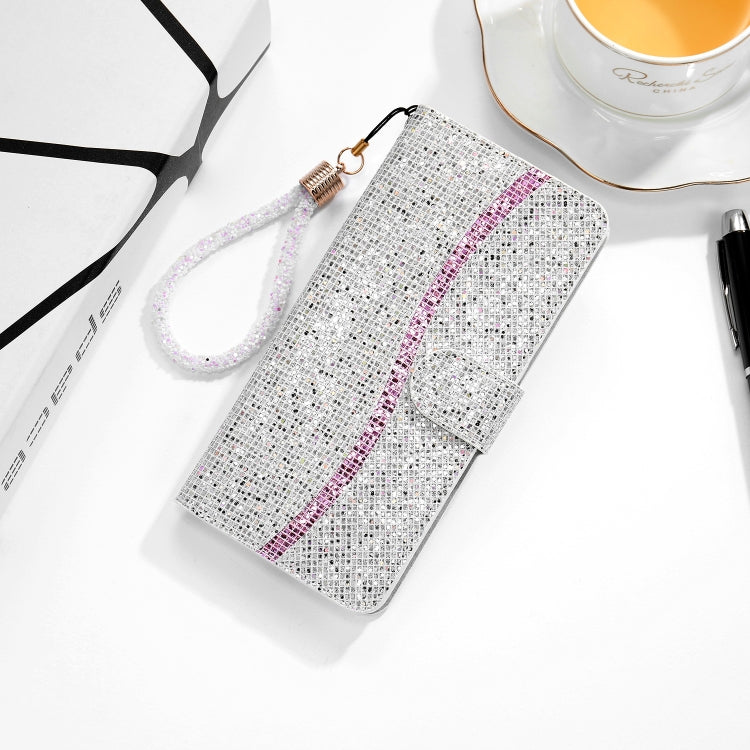 Glitter Powder Horizontal Flip Leather Case with Card Slots & Holder & Lanyard, For iPhone 12 / 12 Pro, For iPhone 12 Pro Max
