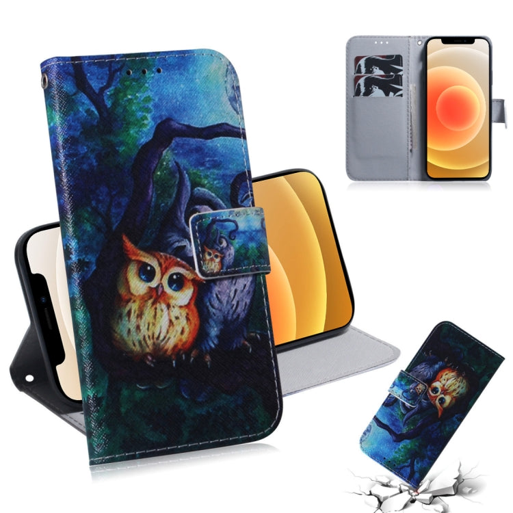 Coloured Drawing Horizontal Flip Leather Case, with Holder & Card Slots & Wallet, For iPhone 12 mini, For iPhone 12 / 12 Pro