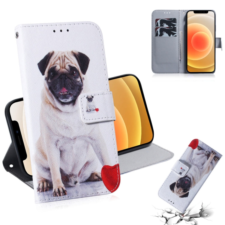 Coloured Drawing Horizontal Flip Leather Case, with Holder & Card Slots & Wallet, For iPhone 12 mini, For iPhone 12 / 12 Pro