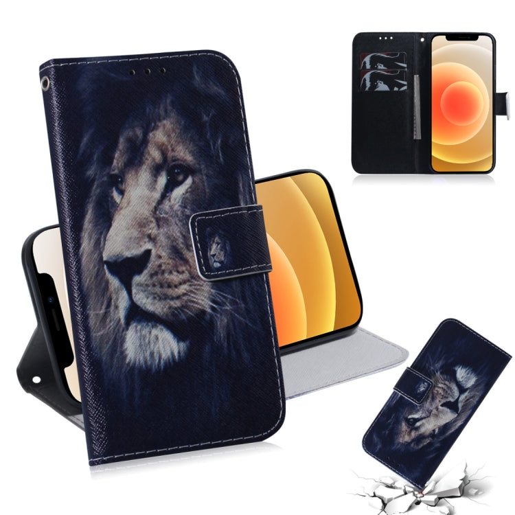 Coloured Drawing Horizontal Flip Leather Case, with Holder & Card Slots & Wallet, For iPhone 12 mini, For iPhone 12 / 12 Pro