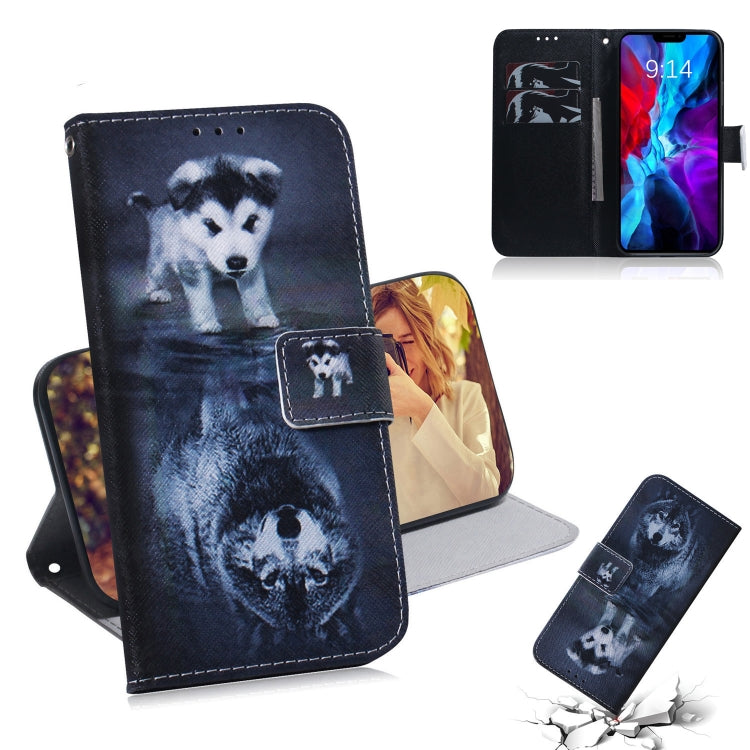 Coloured Drawing Horizontal Flip Leather Case, with Holder & Card Slots & Wallet, For iPhone 12 mini, For iPhone 12 / 12 Pro