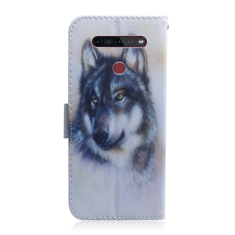 Coloured Drawing Horizontal Flip Leather Case, with Holder & Card Slots & Wallet, For LG K51S, For LG K61