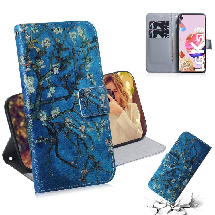 Coloured Drawing Horizontal Flip Leather Case, with Holder & Card Slots & Wallet, For LG K51S, For LG K61